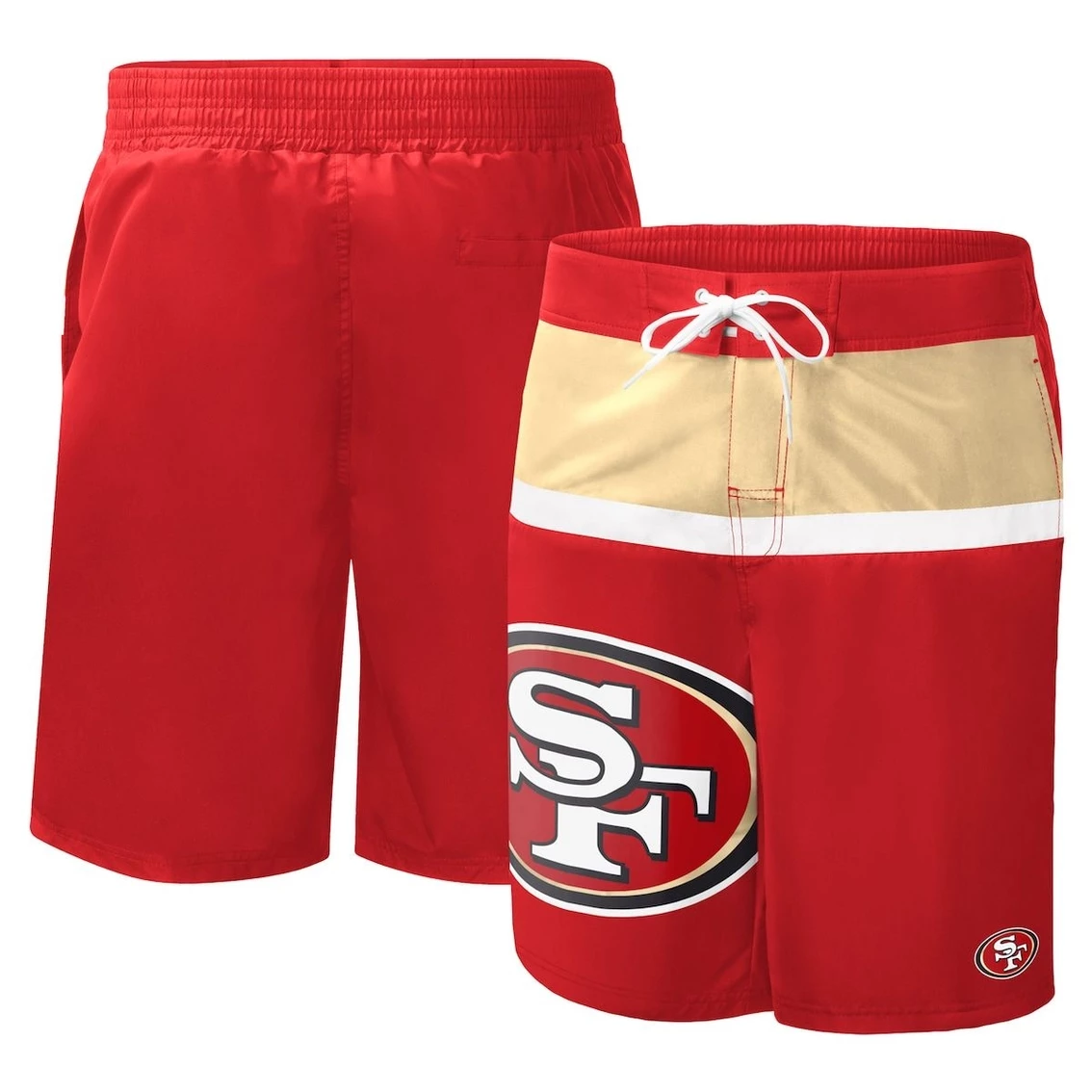 G-III Sports By Carl Banks Men's Scarlet San Francisco 49ers Sea Wind Swim Trunks 3 G-III Sports By Carl Banks Men's Scarlet San Francisco 49ers Sea Wind Swim Trunks