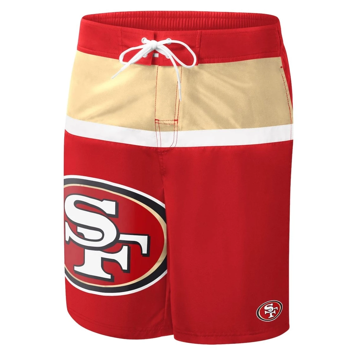 G-III Sports By Carl Banks Men's Scarlet San Francisco 49ers Sea Wind Swim Trunks 5 G-III Sports By Carl Banks Men's Scarlet San Francisco 49ers Sea Wind Swim Trunks - Image 3