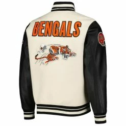Pro Standard Men's Cream Cincinnati Bengals Retro Classic Varsity Full-Zip Jacket 9 Pro Standard Men's Cream Cincinnati Bengals Retro Classic Varsity Full-Zip Jacket -Fanatics DSCO1160508871 6662 ALT3