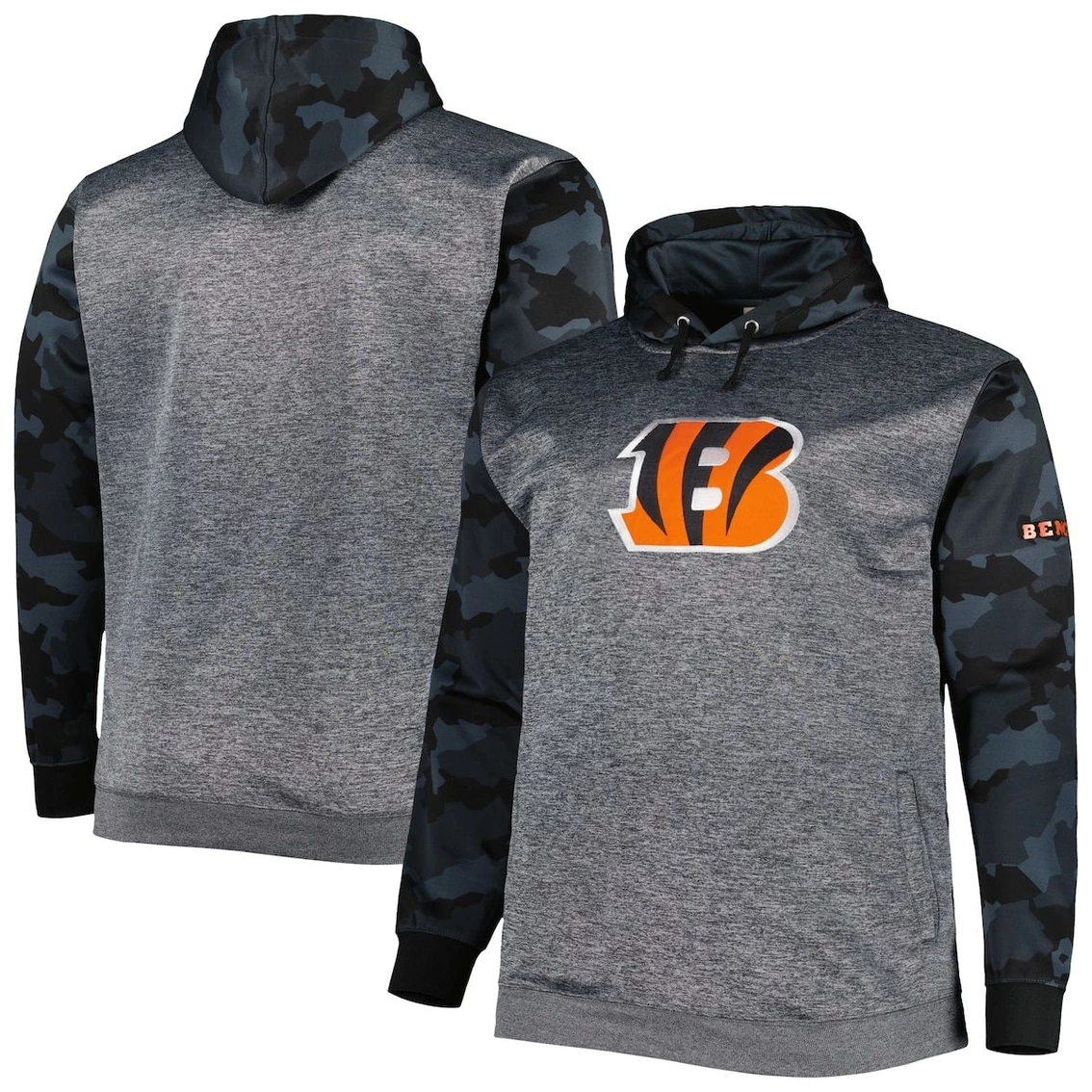 Fanatics Branded Men's Heather Charcoal Cincinnati Bengals Camo Pullover Hoodie 3 Fanatics Branded Men's Heather Charcoal Cincinnati Bengals Camo Pullover Hoodie