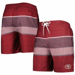 G-III Sports By Carl Banks Men's Scarlet San Francisco 49ers Coastline Volley Swim Shorts