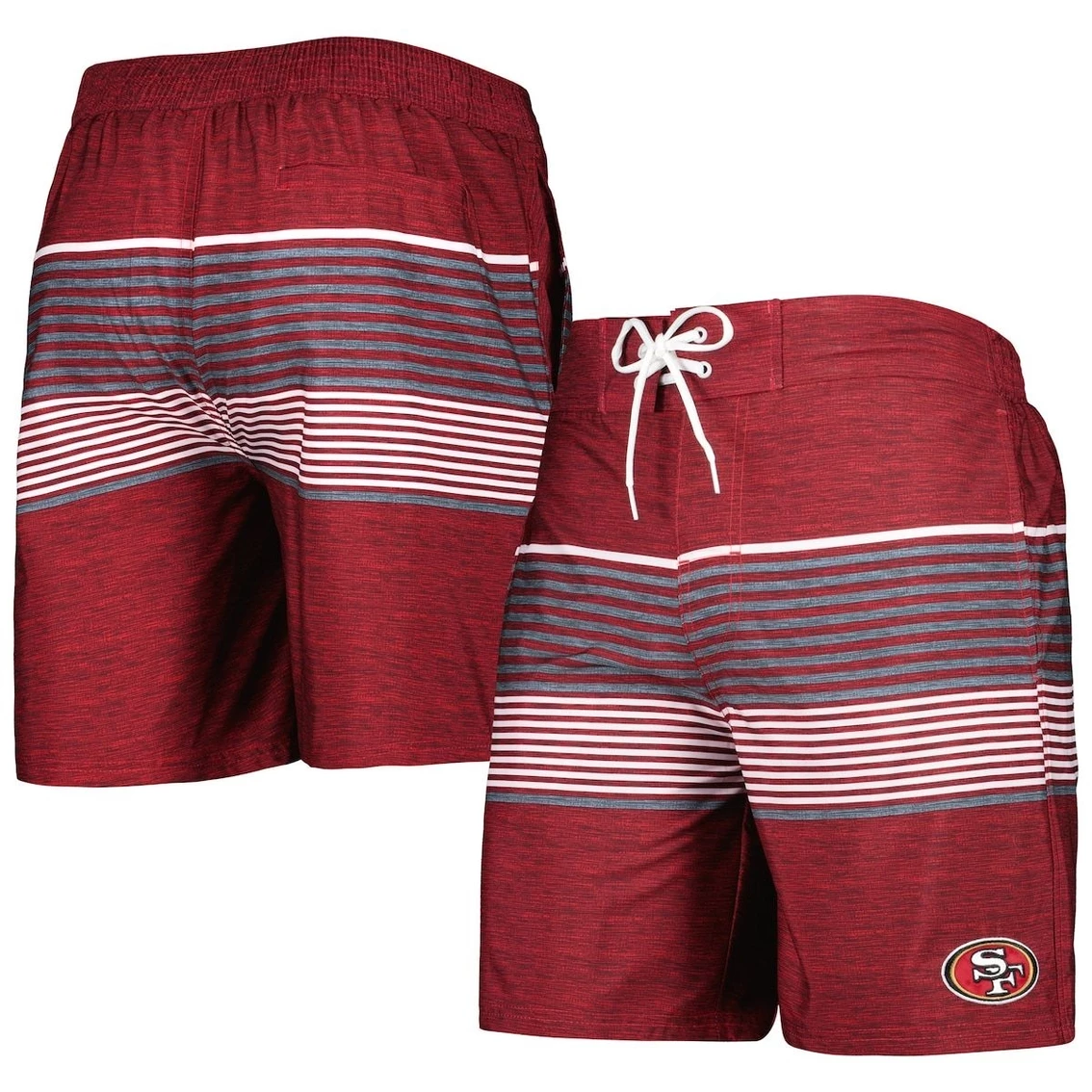 G-III Sports By Carl Banks Men's Scarlet San Francisco 49ers Coastline Volley Swim Shorts 4 G-III Sports By Carl Banks Men's Scarlet San Francisco 49ers Coastline Volley Swim Shorts - Image 2