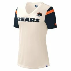 Starter Women's Cream Kick Start V-Neck T-Shirt -Fanatics DSCO1160509443 6662 ALT2