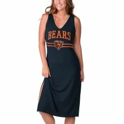 G-III 4Her By Carl Banks Women's Navy Chicago Bears Training V-Neck Maxi Dress