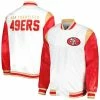 Starter Men's White San Francisco 49ers Throwback Warm Up Pitch Satin Full-Snap Varsity Jacket 2 Starter Men's White San Francisco 49ers Throwback Warm Up Pitch Satin Full-Snap Varsity Jacket -Fanatics DSCO1160594293 3550