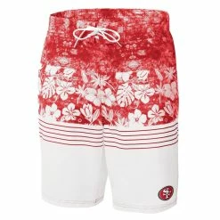 G-III Sports By Carl Banks Men's Scarlet/White San Francisco 49ers Ocean Tide Swim Trunks 8 G-III Sports By Carl Banks Men's Scarlet/White San Francisco 49ers Ocean Tide Swim Trunks -Fanatics DSCO1160612076 M9JC ALT2