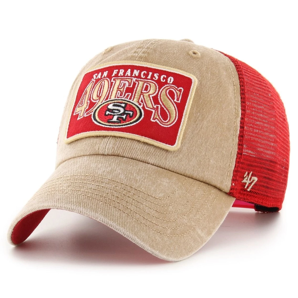 '47 Men's Khaki San Francisco 49ers Dial Trucker Clean Up Snapback Hat 3 '47 Men's Khaki San Francisco 49ers Dial Trucker Clean Up Snapback Hat