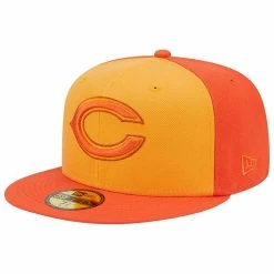 New Era Men's Orange Chicago Bears Tri-Tone 59FIFTY Fitted Hat