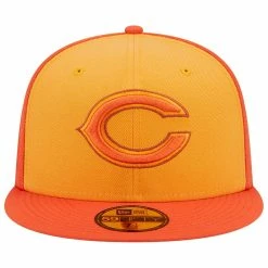 New Era Men's Orange Chicago Bears Tri-Tone 59FIFTY Fitted Hat -Fanatics DSCO1161198999 2294 ALT2