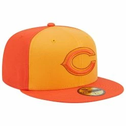 New Era Men's Orange Chicago Bears Tri-Tone 59FIFTY Fitted Hat -Fanatics DSCO1161198999 2294 ALT3