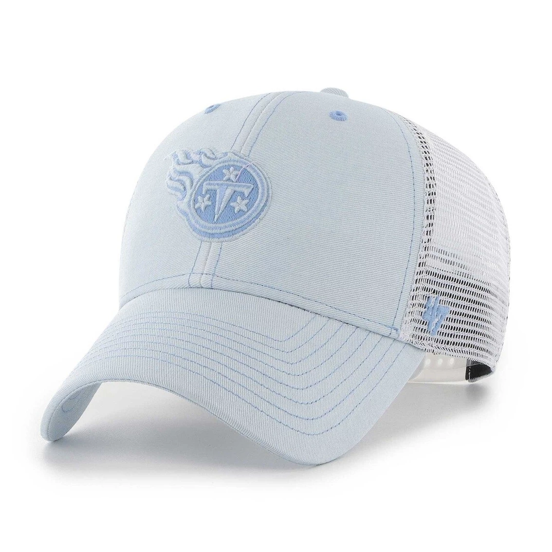 '47 Women's Light Blue/White Tennessee Titans Haze Clean Up Trucker Snapback Hat 4 '47 Women's Light Blue/White Tennessee Titans Haze Clean Up Trucker Snapback Hat - Image 2