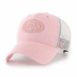'47 Women's Pink/White San Francisco 49ers Haze Clean Up Trucker Snapback Hat