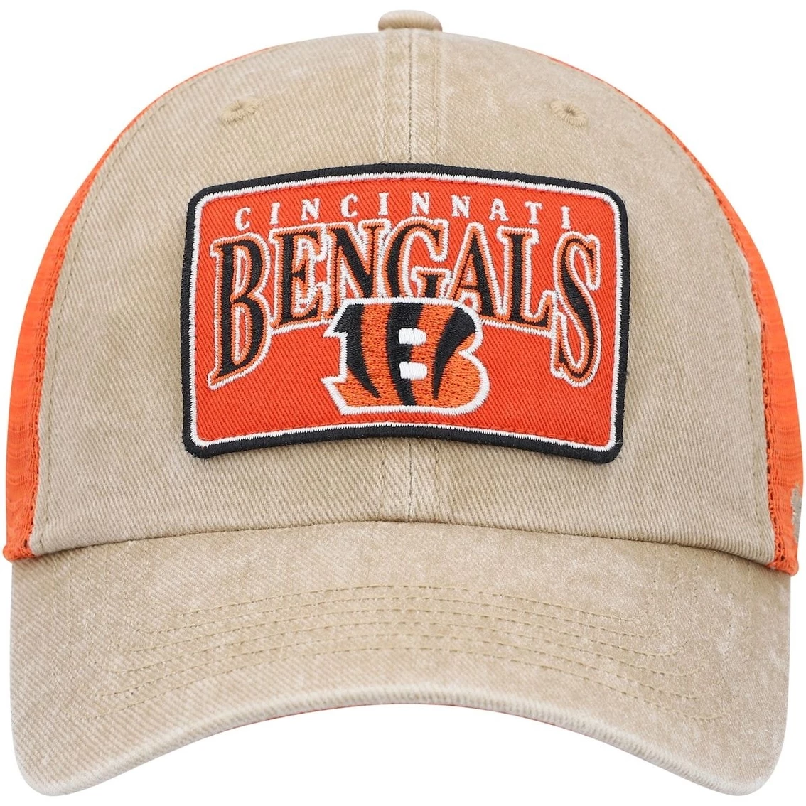 '47 Men's Khaki Cincinnati Bengals Dial Trucker Clean Up Snapback Hat 5 '47 Men's Khaki Cincinnati Bengals Dial Trucker Clean Up Snapback Hat - Image 3