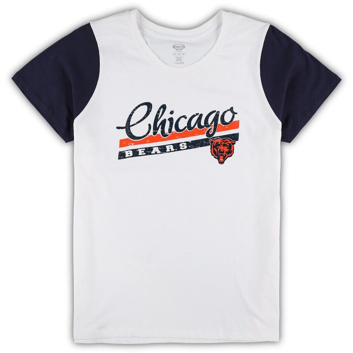 Concepts Sport Women's White/Navy Chicago Bears Plus Size Downfield T-Shirt & Shorts Sleep Set 5 Concepts Sport Women's White/Navy Chicago Bears Plus Size Downfield T-Shirt & Shorts Sleep Set - Image 3