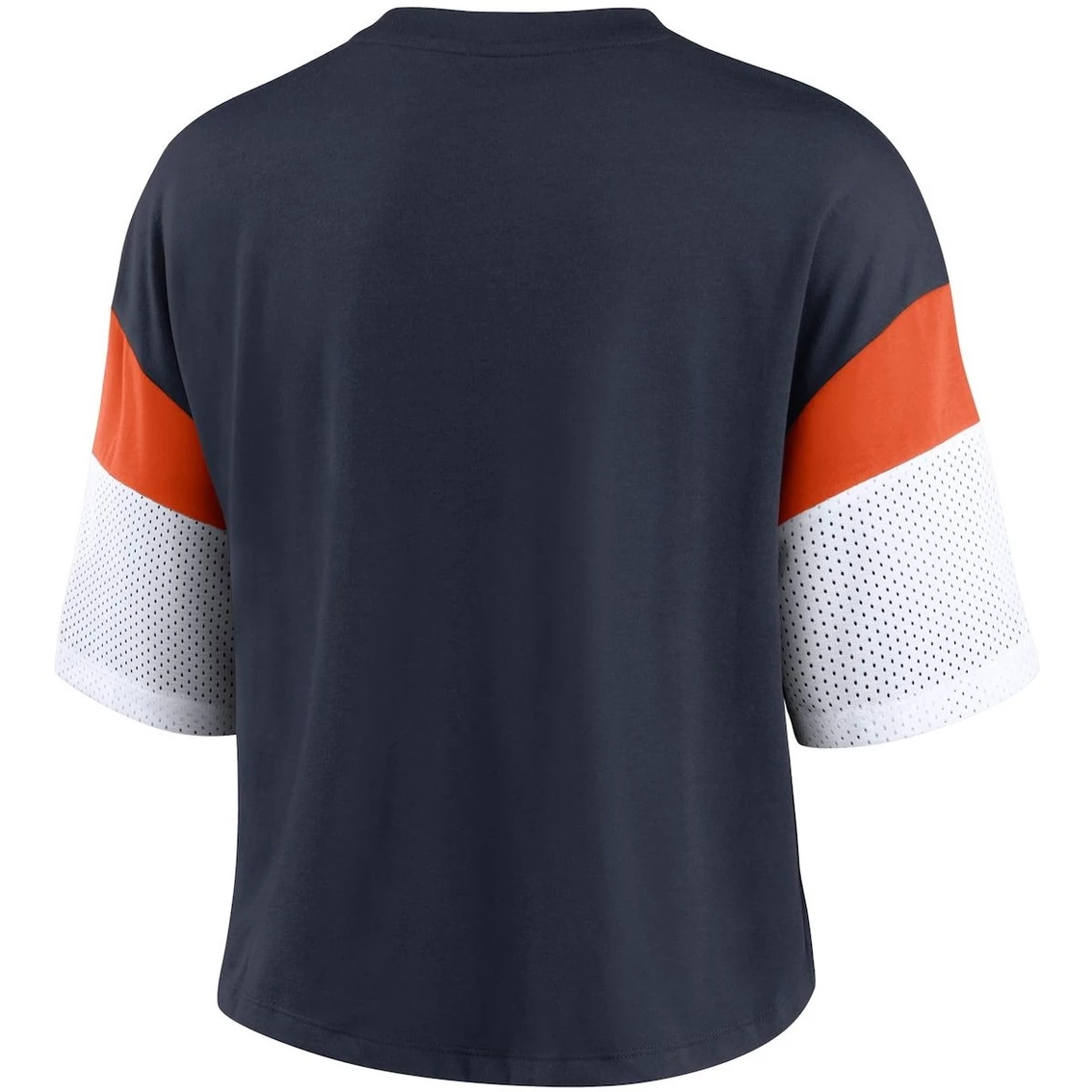 Nike Women's Navy/White Chicago Bears Nickname Tri-Blend Performance Crop Top 6 Nike Women's Navy/White Chicago Bears Nickname Tri-Blend Performance Crop Top - Image 4