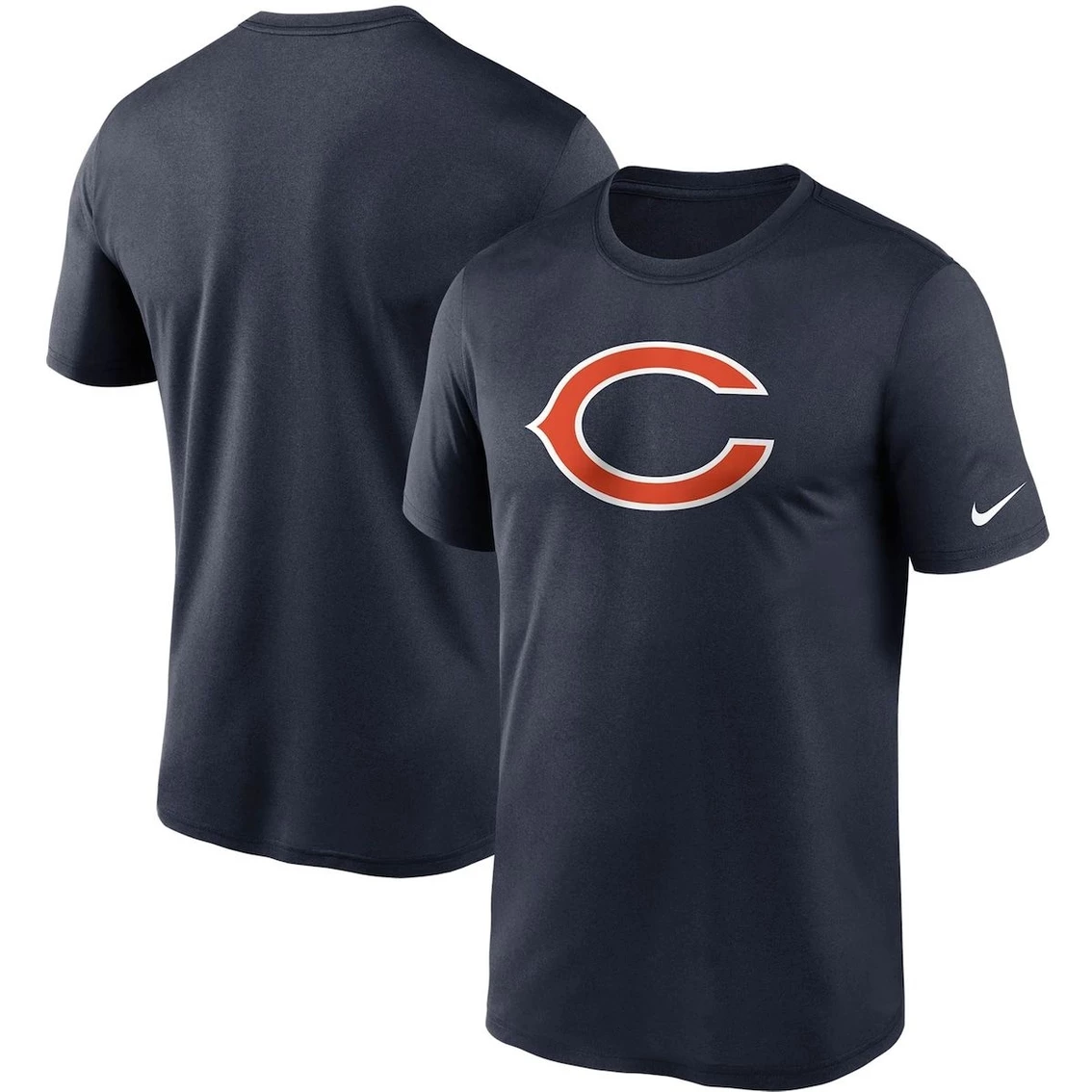 Nike Men's Navy Chicago Bears Logo Essential Legend Performance T-Shirt 3 Nike Men's Navy Chicago Bears Logo Essential Legend Performance T-Shirt