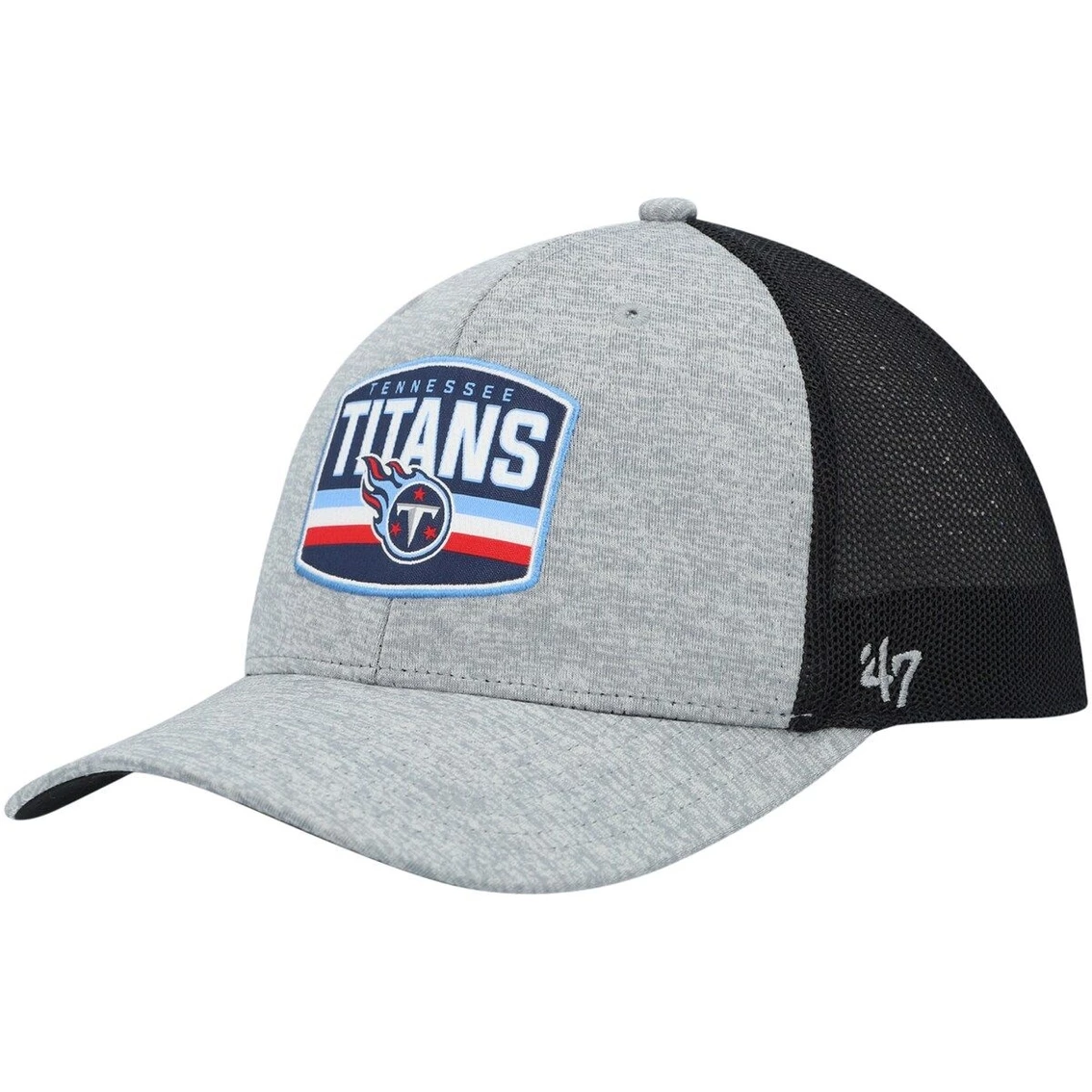 '47 Men's Heathered Gray/Navy Tennessee Titans Motivator Flex Hat 3 '47 Men's Heathered Gray/Navy Tennessee Titans Motivator Flex Hat