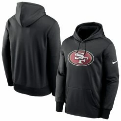 Nike Men's Black San Francisco 49ers Fan Gear Primary Logo Therma Performance Pullover Hoodie