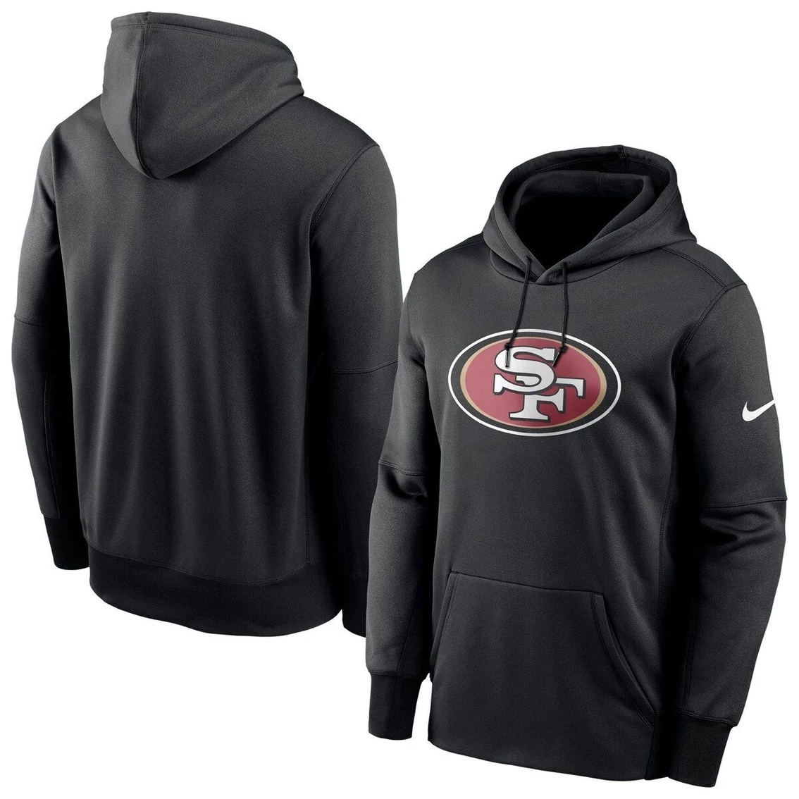 Nike Men's Black San Francisco 49ers Fan Gear Primary Logo Therma Performance Pullover Hoodie 3 Nike Men's Black San Francisco 49ers Fan Gear Primary Logo Therma Performance Pullover Hoodie