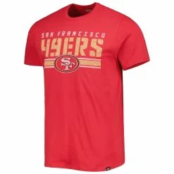 '47 Men's Scarlet San Francisco 49ers Team Stripe T-Shirt 8 '47 Men's Scarlet San Francisco 49ers Team Stripe T-Shirt -Fanatics DSCO1161591765 2946 ALT2