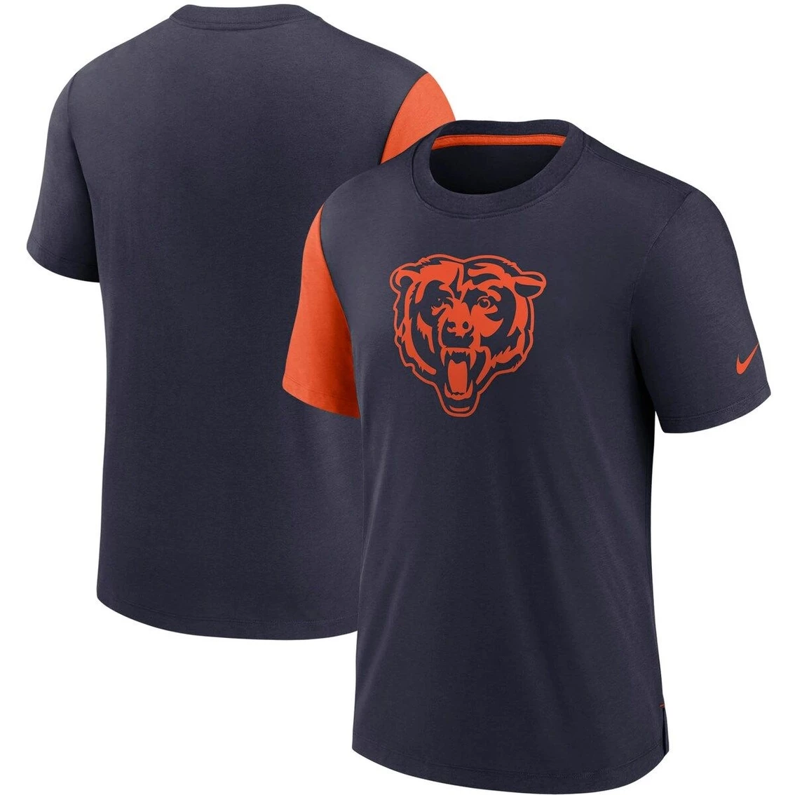Nike Men's Navy/Orange Chicago Bears Pop Performance T-Shirt 4 Nike Men's Navy/Orange Chicago Bears Pop Performance T-Shirt - Image 2