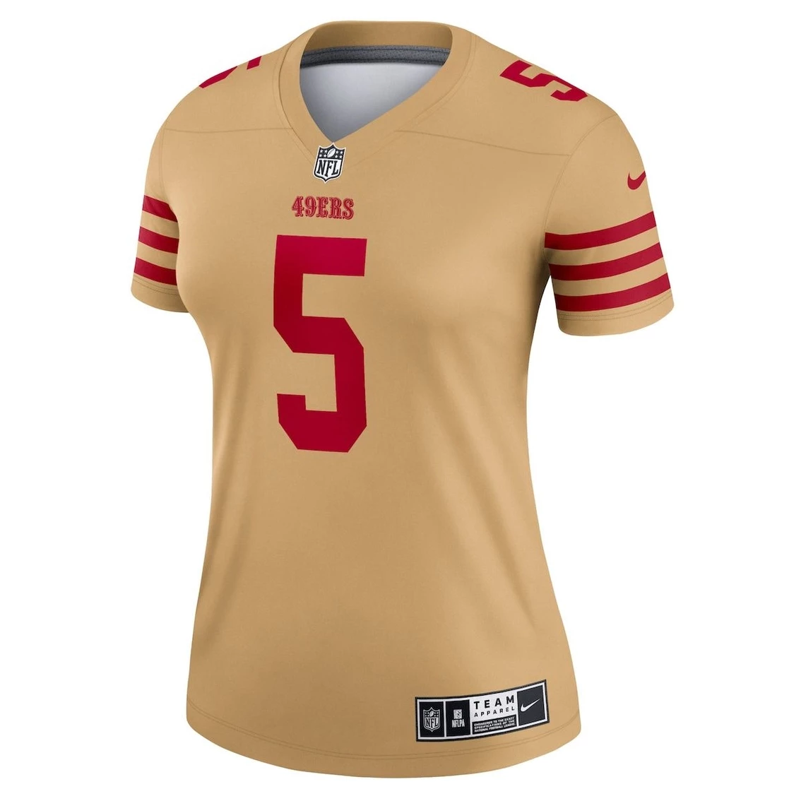 Nike Women's Trey Lance Gold San Francisco 49ers Team Inverted Legend Jersey 5 Nike Women's Trey Lance Gold San Francisco 49ers Team Inverted Legend Jersey - Image 3