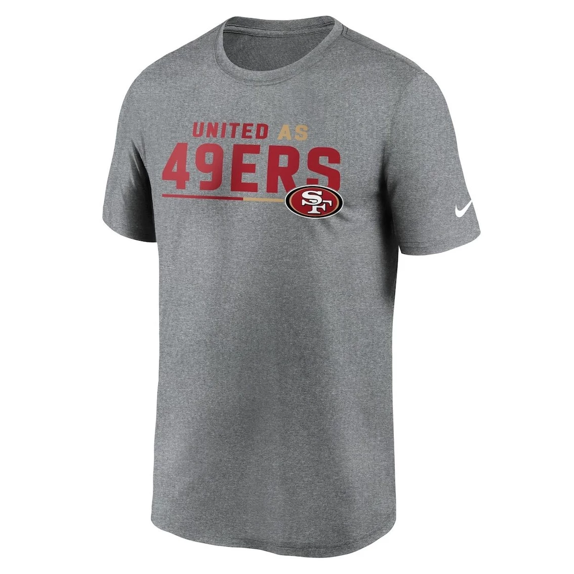 Nike Men's Heather Gray San Francisco 49ers Legend Team Shoutout Performance T-Shirt 5 Nike Men's Heather Gray San Francisco 49ers Legend Team Shoutout Performance T-Shirt - Image 3