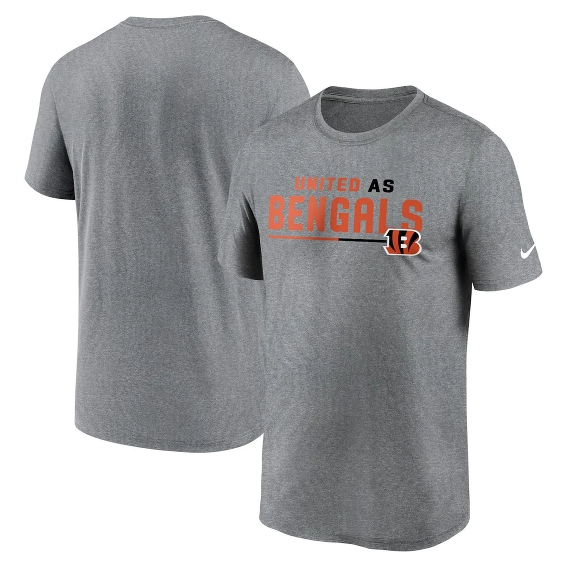 Nike Men's Heather Gray Cincinnati Bengals Legend Team Shoutout Performance T-Shirt 3 Nike Men's Heather Gray Cincinnati Bengals Legend Team Shoutout Performance T-Shirt