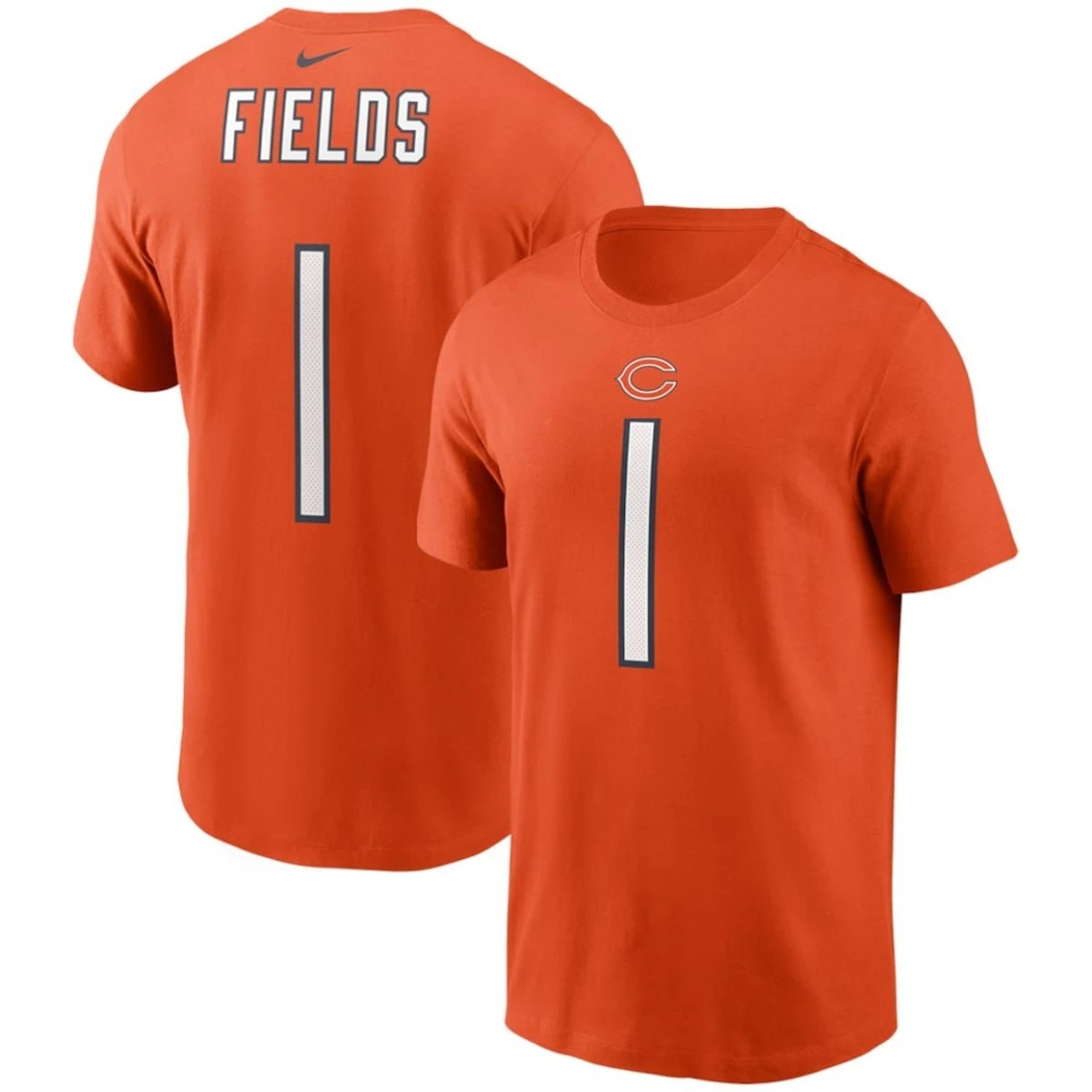 Nike Men's Justin Fields Orange Chicago Bears Player Name & Number T-Shirt 4 Nike Men's Justin Fields Orange Chicago Bears Player Name & Number T-Shirt - Image 2