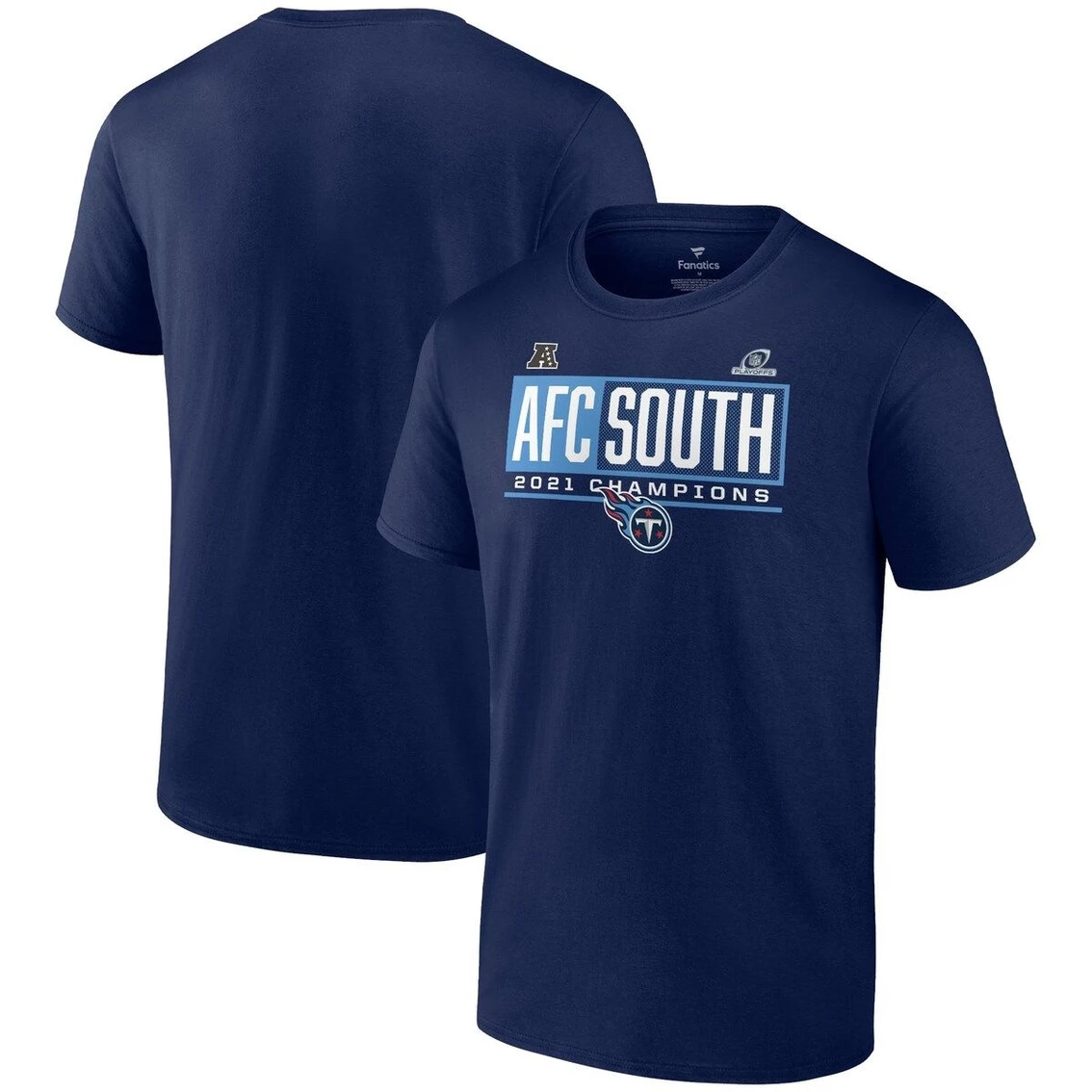 Fanatics Branded Men's Navy Tennessee Titans 2021 AFC South Division S Blocked Favorite T-Shirt 4 Fanatics Branded Men's Navy Tennessee Titans 2021 AFC South Division S Blocked Favorite T-Shirt - Image 2