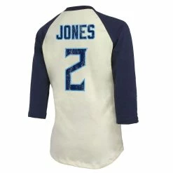Majestic Threads Women's Julio Jones Cream/Navy Tennessee Titans Player Name & Number Raglan 3/4-Sleeve T-Shirt 9 Majestic Threads Women's Julio Jones Cream/Navy Tennessee Titans Player Name & Number Raglan 3/4-Sleeve T-Shirt -Fanatics DSCO1161602414 6662 ALT3