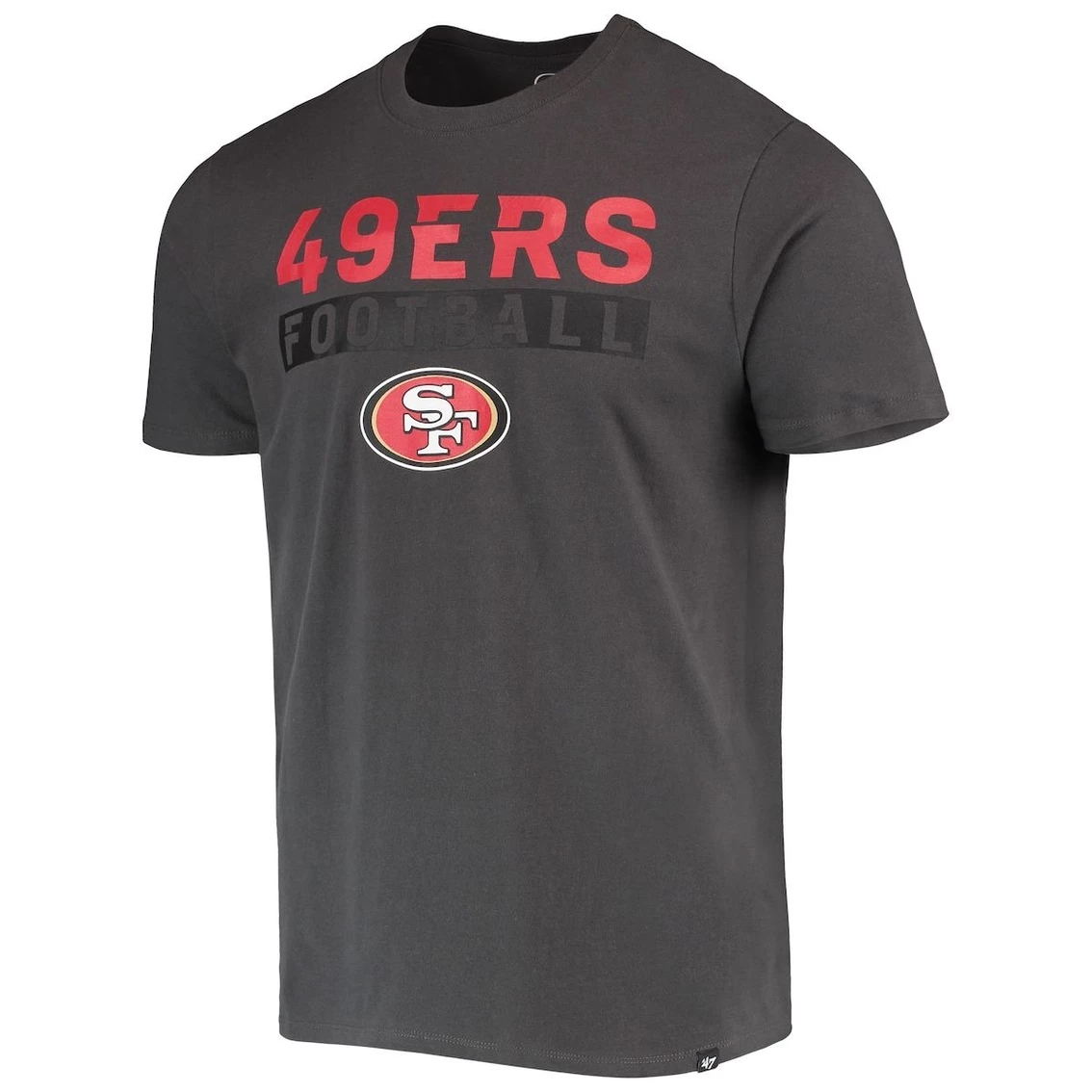 '47 Men's Charcoal San Francisco 49ers Dark Ops Super Rival T-Shirt 5 '47 Men's Charcoal San Francisco 49ers Dark Ops Super Rival T-Shirt - Image 3