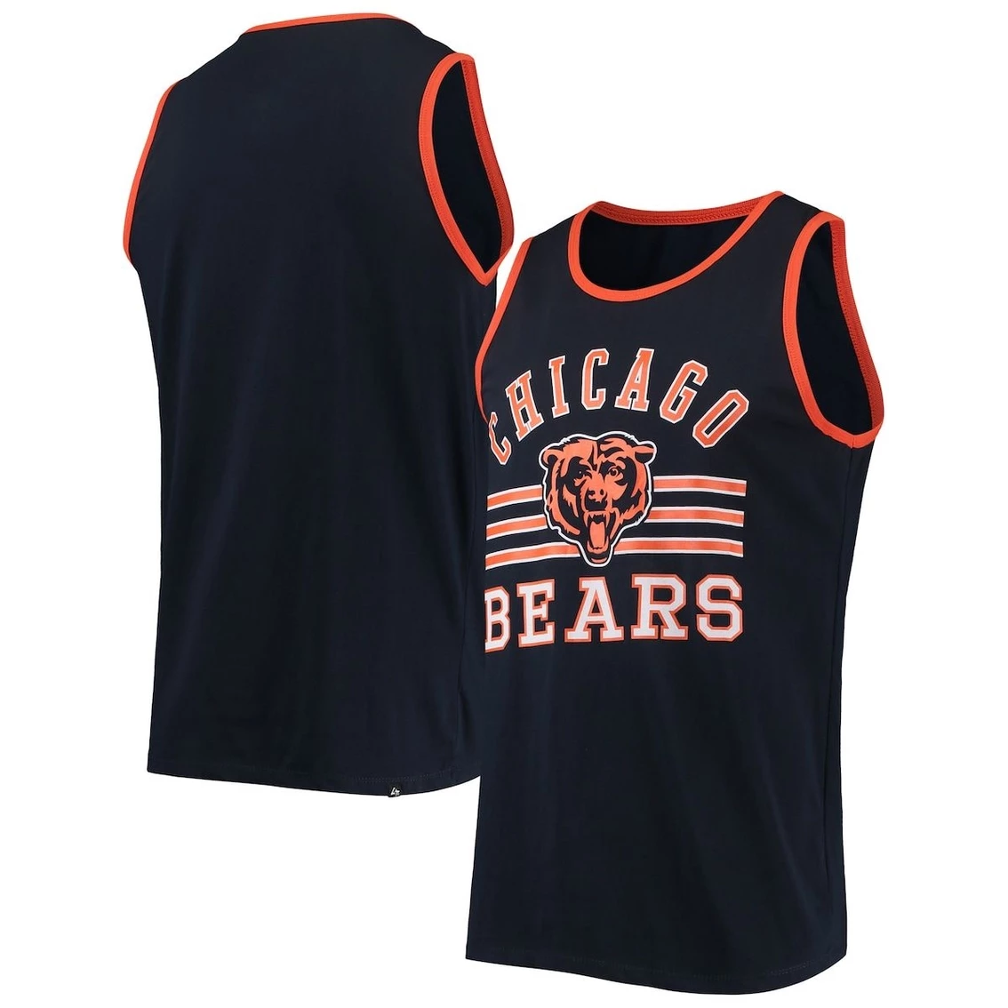 '47 Men's Navy Chicago Bears Edge Super Rival Tank Top 3 '47 Men's Navy Chicago Bears Edge Super Rival Tank Top