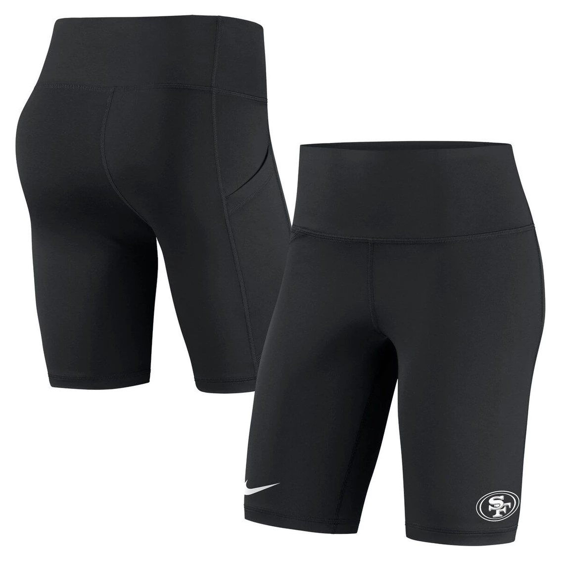 Nike Women's Black San Francisco 49ers Biker Shorts 4 Nike Women's Black San Francisco 49ers Biker Shorts - Image 2