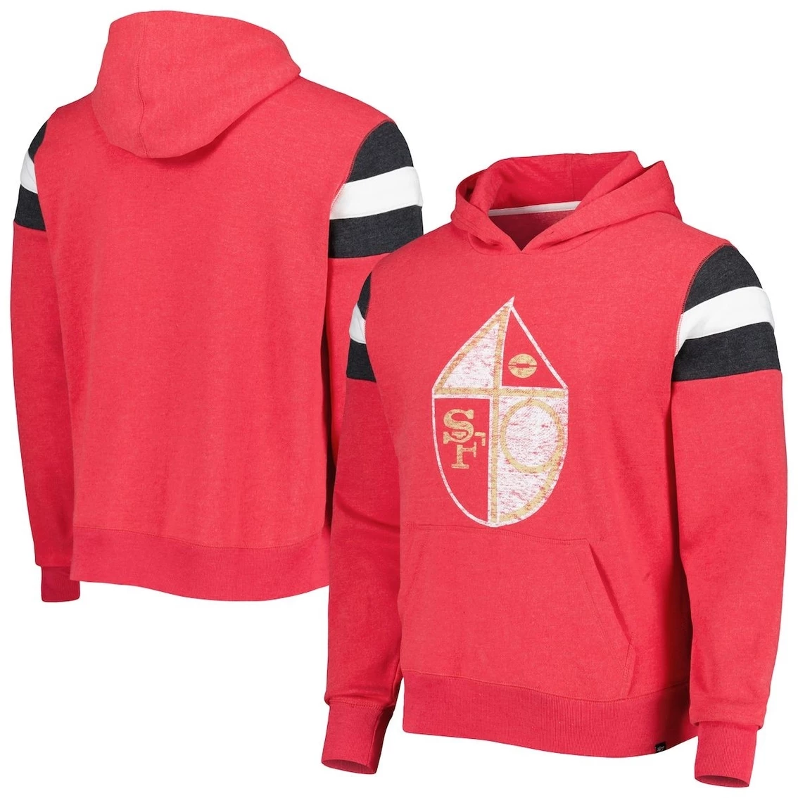 '47 Men's Scarlet San Francisco 49ers Legacy Premier Nico Pullover Hoodie 4 '47 Men's Scarlet San Francisco 49ers Legacy Premier Nico Pullover Hoodie - Image 2