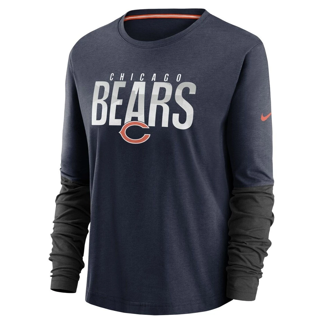 Nike Women's Navy Chicago Bears City Mascot Breathe Long Sleeve T-Shirt 5 Nike Women's Navy Chicago Bears City Mascot Breathe Long Sleeve T-Shirt - Image 3