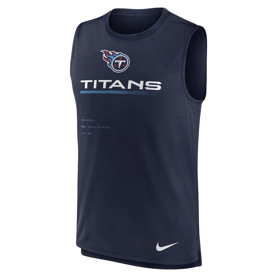 Nike Men's Navy Tennessee Titans Muscle Trainer Tank Top 5 Nike Men's Navy Tennessee Titans Muscle Trainer Tank Top - Image 3