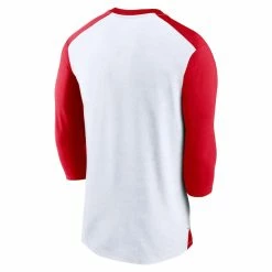 Nike Men's White/Scarlet San Francisco 49ers Rewind 3/4-Sleeve T-Shirt -Fanatics DSCO1161614518 3550 ALT3