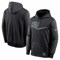 Nike Men's Black Chicago Bears RFLCTV Chevron Pullover Hoodie