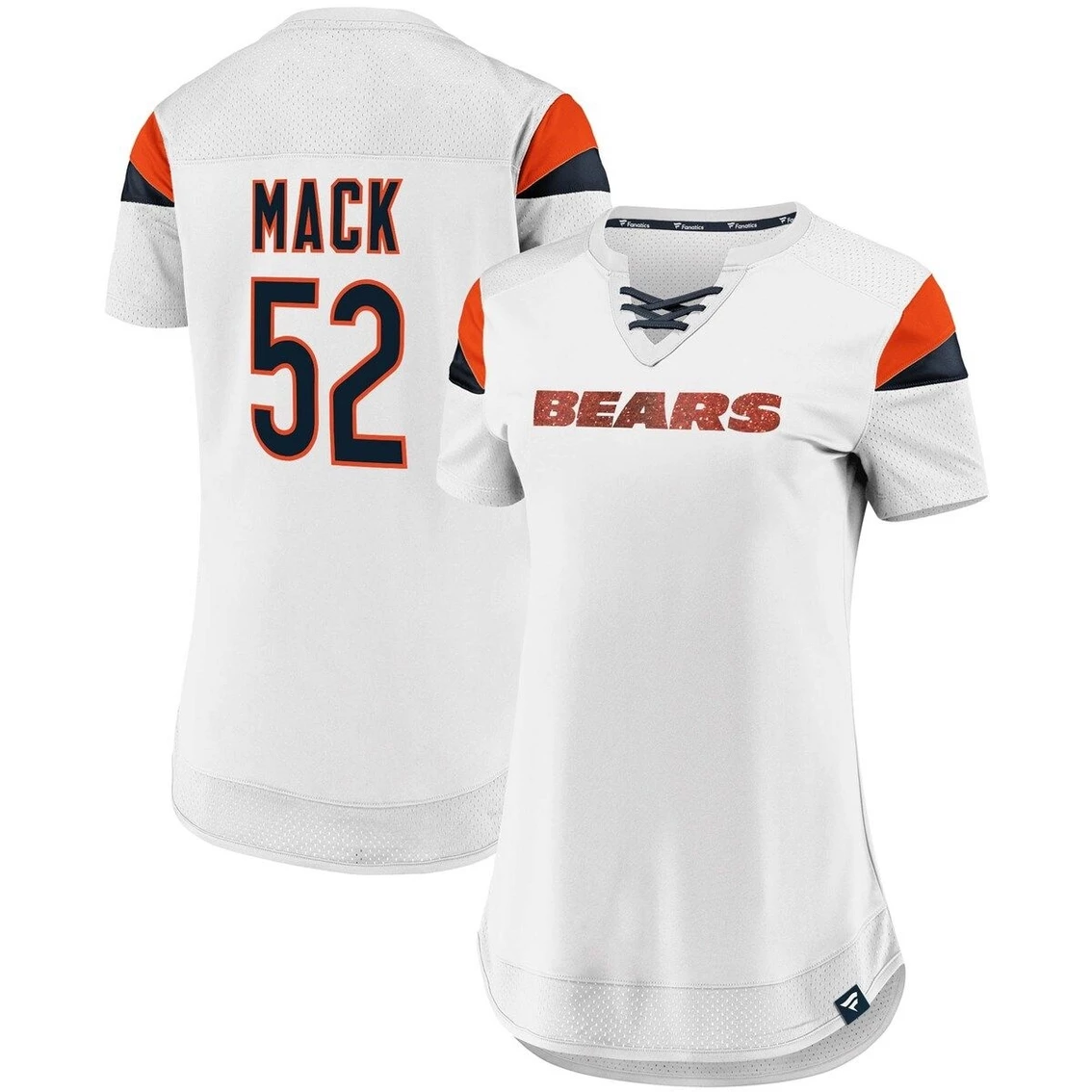 Fanatics Branded Women's Khalil Mack White Chicago Bears Athena Name & Number Fashion Top 4 Fanatics Branded Women's Khalil Mack White Chicago Bears Athena Name & Number Fashion Top - Image 2