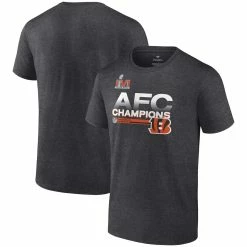 Fanatics Branded Men's Heathered Charcoal Cincinnati Bengals 2021 AFC S Locker Room Trophy Collection T-Shirt