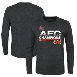 Fanatics Branded Youth Heathered Charcoal Cincinnati Bengals 2021 AFC S Locker Room Trophy Collection Long Sleeve T-Shirt