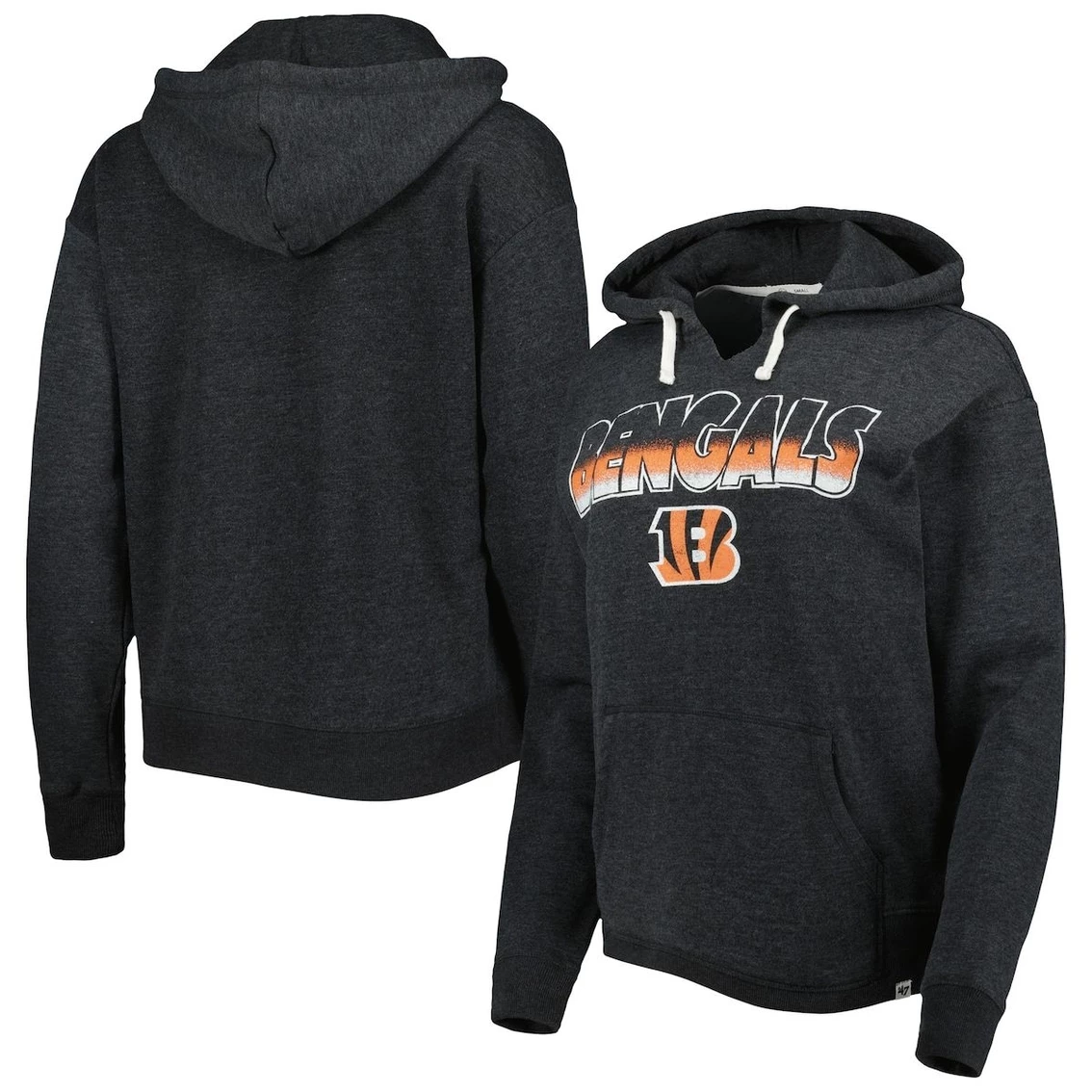 '47 Women's Black Cincinnati Bengals Color Rise Kennedy Pullover Hoodie 4 '47 Women's Black Cincinnati Bengals Color Rise Kennedy Pullover Hoodie - Image 2