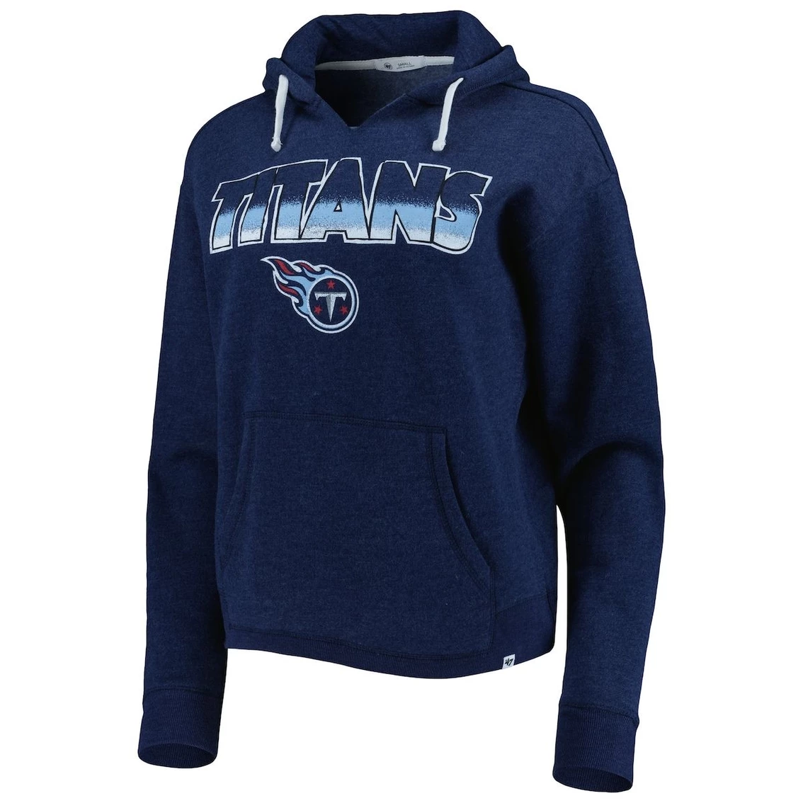 '47 Women's Navy Tennessee Titans Color Rise Kennedy Notch Neck Pullover Hoodie 5 '47 Women's Navy Tennessee Titans Color Rise Kennedy Notch Neck Pullover Hoodie - Image 3