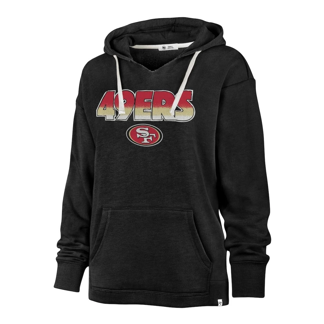 '47 Women's Black San Francisco 49ers Color Rise Kennedy Pullover Hoodie 5 '47 Women's Black San Francisco 49ers Color Rise Kennedy Pullover Hoodie - Image 3
