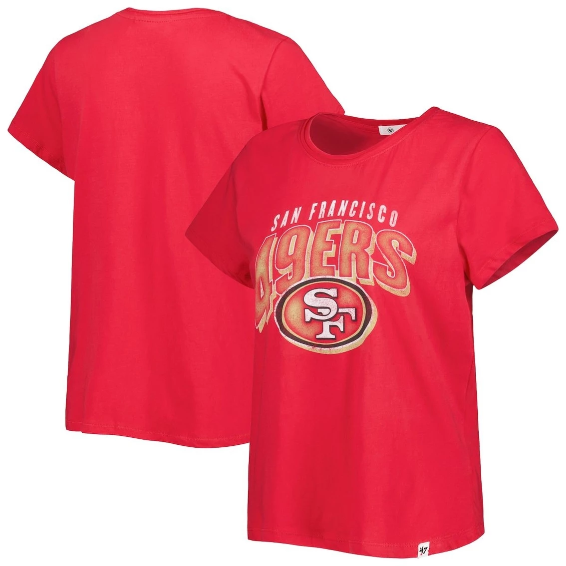 '47 Women's Scarlet San Francisco 49ers Treasure Frankie T-Shirt 3 '47 Women's Scarlet San Francisco 49ers Treasure Frankie T-Shirt
