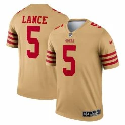Nike Men's Trey Lance Gold San Francisco 49ers Inverted Legend Jersey