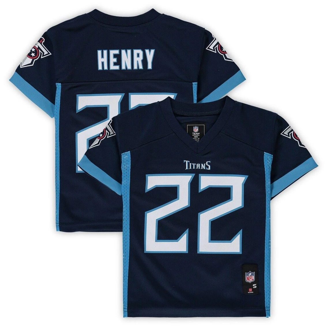 Outerstuff Preschool Derrick Henry Navy Tennessee Titans Replica Player Jersey 4 Outerstuff Preschool Derrick Henry Navy Tennessee Titans Replica Player Jersey - Image 2