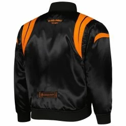 BlaCkOWned Men's Black/White Cincinnati Bengals X BlaCkOWned Stripes Don't Come Easy Reversible Satin Bomber Full-Zip Jacket 9 BlaCkOWned Men's Black/White Cincinnati Bengals X BlaCkOWned Stripes Don't Come Easy Reversible Satin Bomber Full-Zip Jacket -Fanatics DSCO1161634299 1007 ALT3