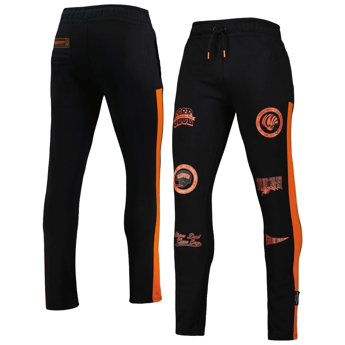 BlaCkOWned Unisex Black Cincinnati Bengals X BlaCkOWned Stripes Don't Come Easy Badge Joggers 4 BlaCkOWned Unisex Black Cincinnati Bengals X BlaCkOWned Stripes Don't Come Easy Badge Joggers - Image 2